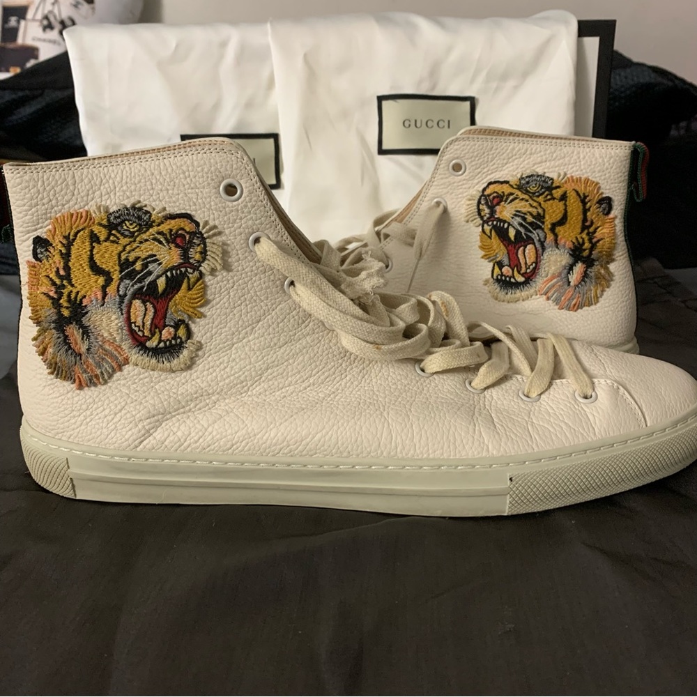 Gucci Cream TIGER High Tops